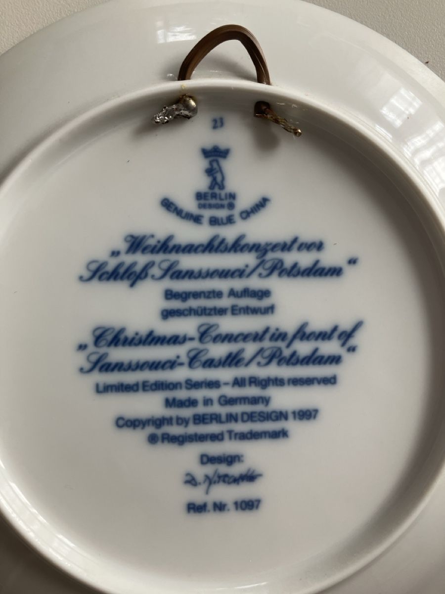 Piatti: Berlin Design Teller 1997, Weihnachtskonzert Sanssouci 57 – Nuovo (secondo la descrizione) da Niederglatt ZH venduto da maggie25 2