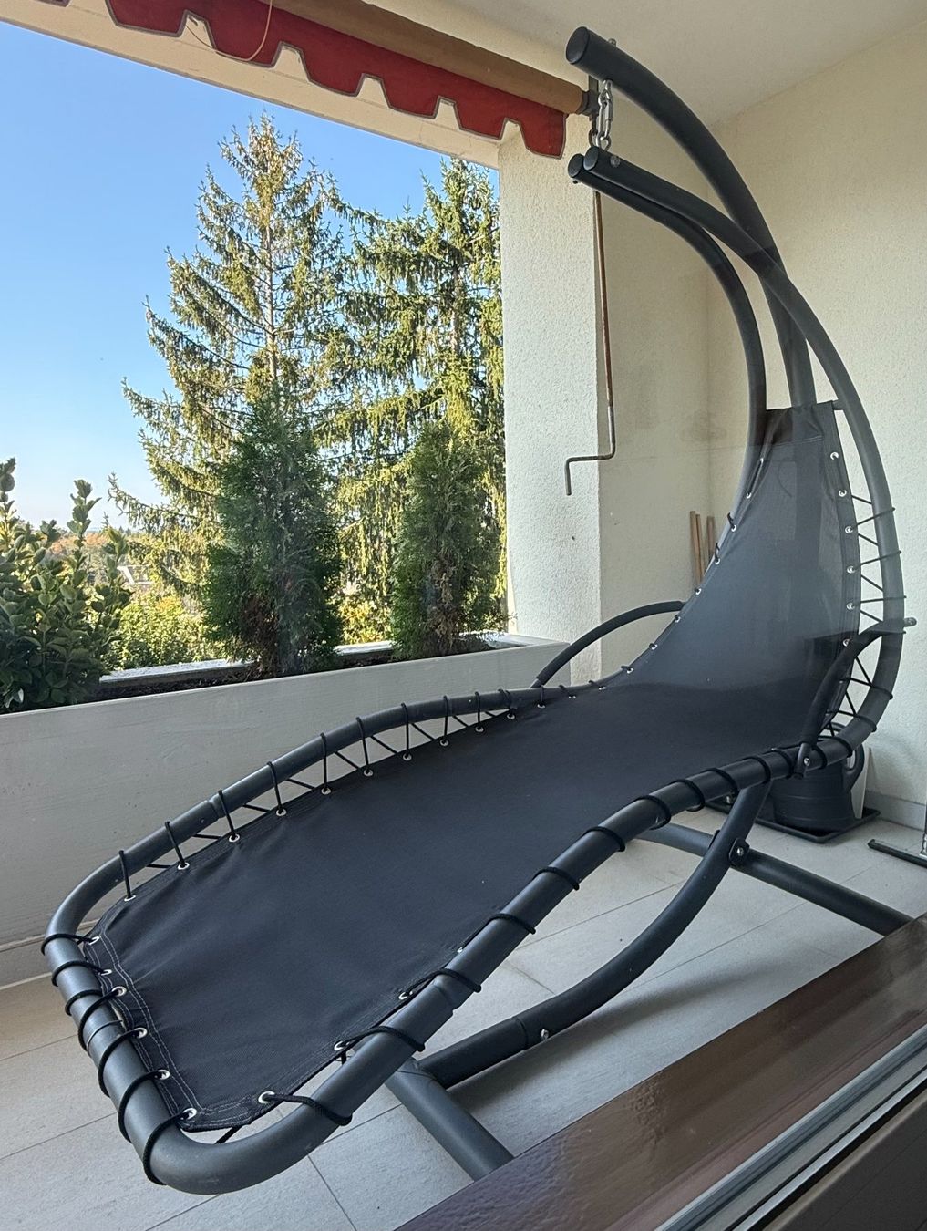 Gartenhängesitze: Hängeliege / Hängesessel (Farbe anthrazit) – Gebraucht aus Birmensdorf ZH von alb_2blb 1