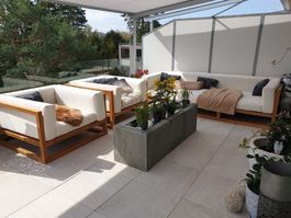 Sofa Outdoor Lounge Gartenmöbel Loungesofa Gartensofa Teak