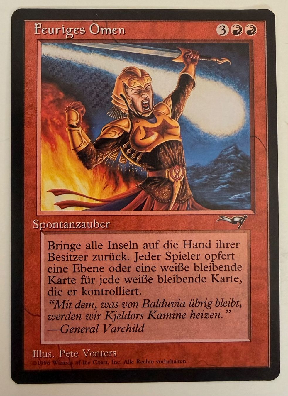 Cartoline: MTG - Feuriges Omen – Usato da Zürich venduto da T_H_O_M_A_S