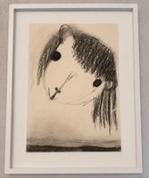Leiko Ikemura – Ohne Titel (1997) – Original Kohlezeichnung