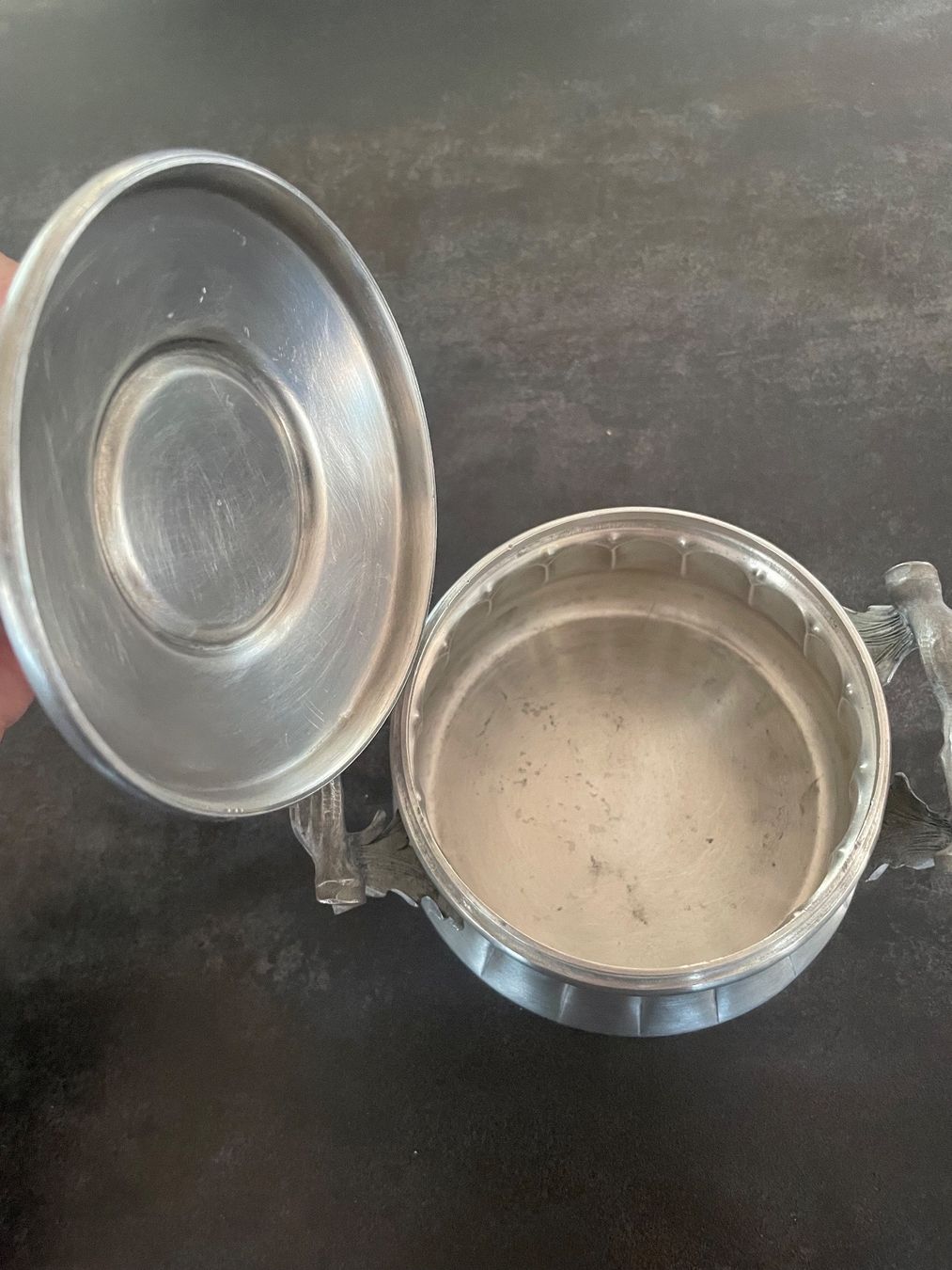 Pentole: Ancienne Cassolette en Étain – Usato da Vallamand venduto da Bricbracbroc82 6