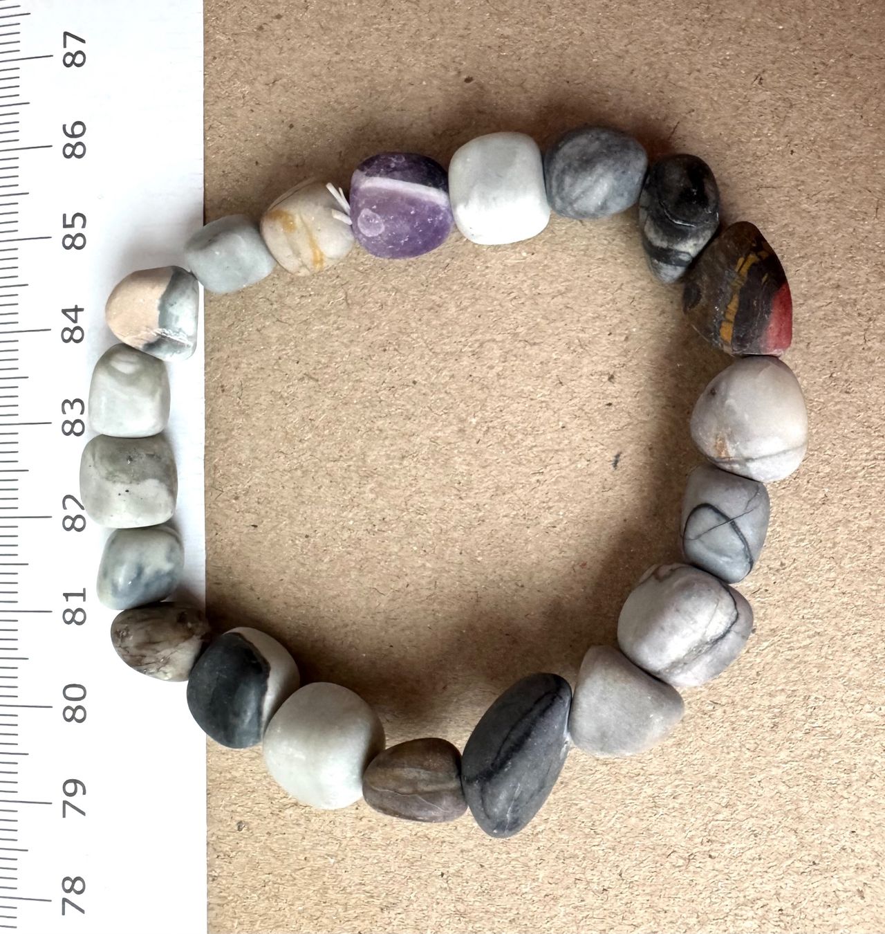 Bracelets: TOP Armband.   Kieselstein oder Jaspis – Neuf avec emballage d'origine à Leuggern par gemshow 1