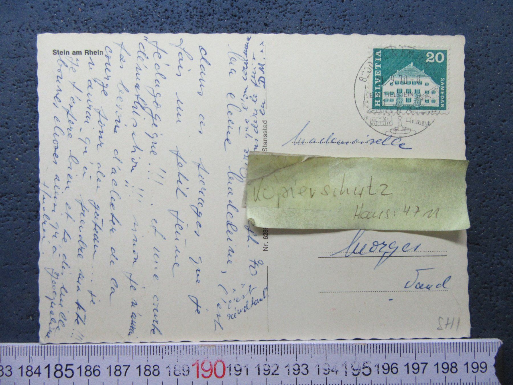 Cartoline postali: STEIN AM RHEIN RATHAUSPLATZ OLDTIMER AUTOS – Usato da Ettingen venduto da Hausi4711 1