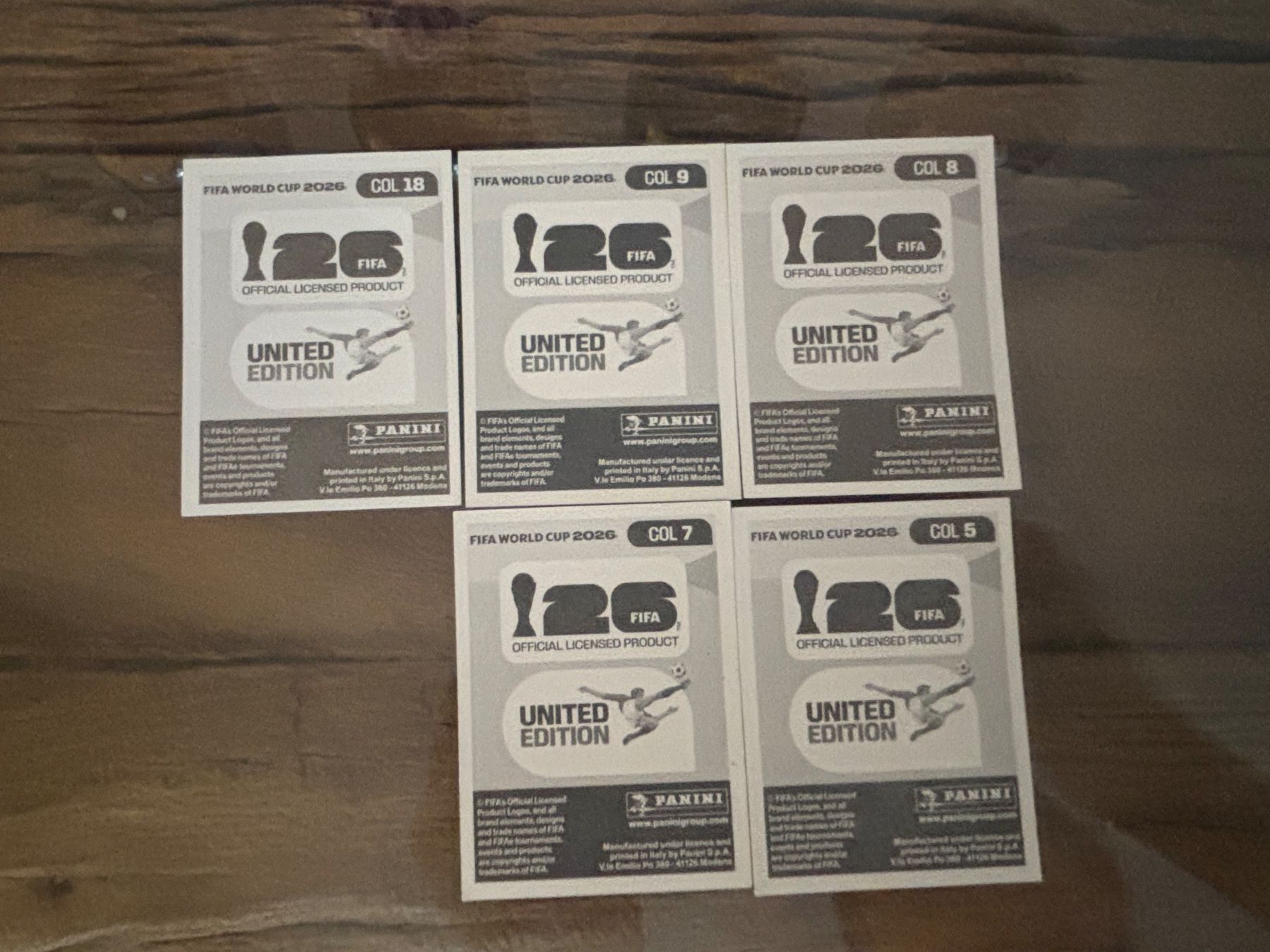 Panini Sammelbilder & Trading cards: 5er Set Panini COL – Neu (gemäss Beschreibung) aus Spiez von inf_l9c6 1