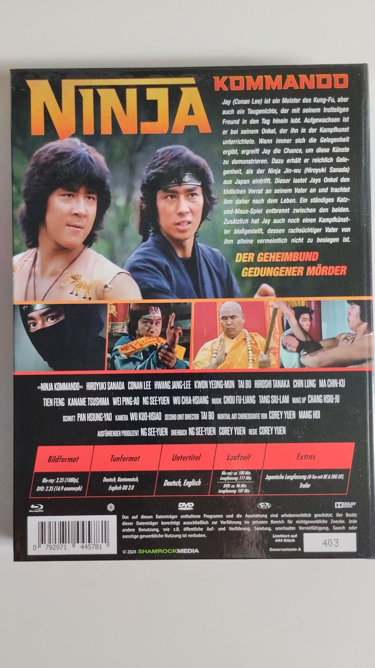 Alle DVDs: NINJA KOMMANDO LIM. MEDIABOOK BLU-RAY/DVD RAR! – Gebraucht aus Basel von Bal-Sagoth 1