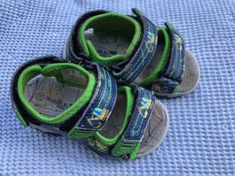 Sandalen, Gr.23 herziger Kinderschuh mit Baggermotiv
