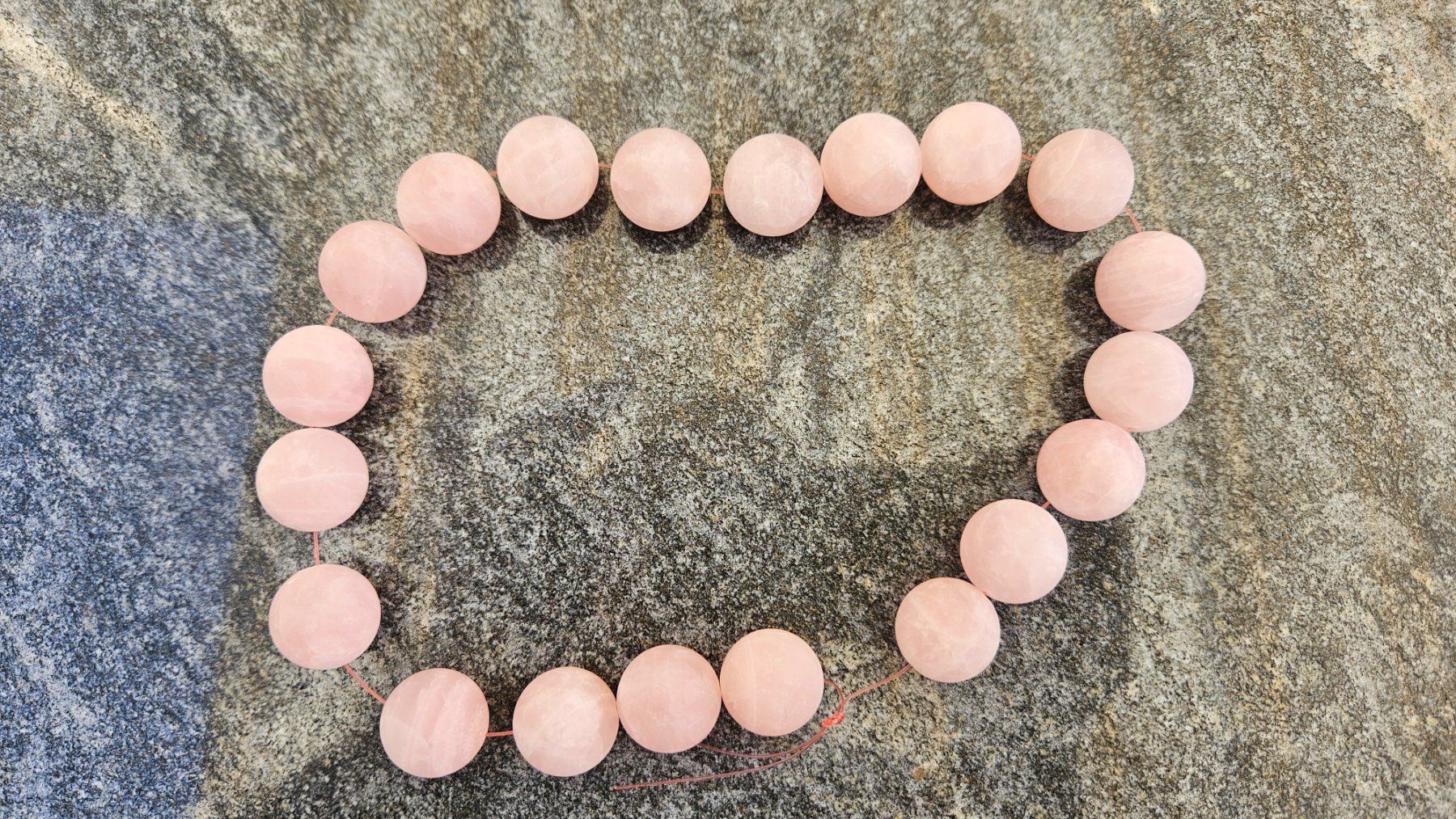Perle (finte): Rosenquarz Perlen – Nuovo e nell'imballaggio originale da Meyriez venduto da Zigzagzug