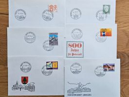 6 Briefe mit Sonderstempel Ostschweiz ab 1.--
