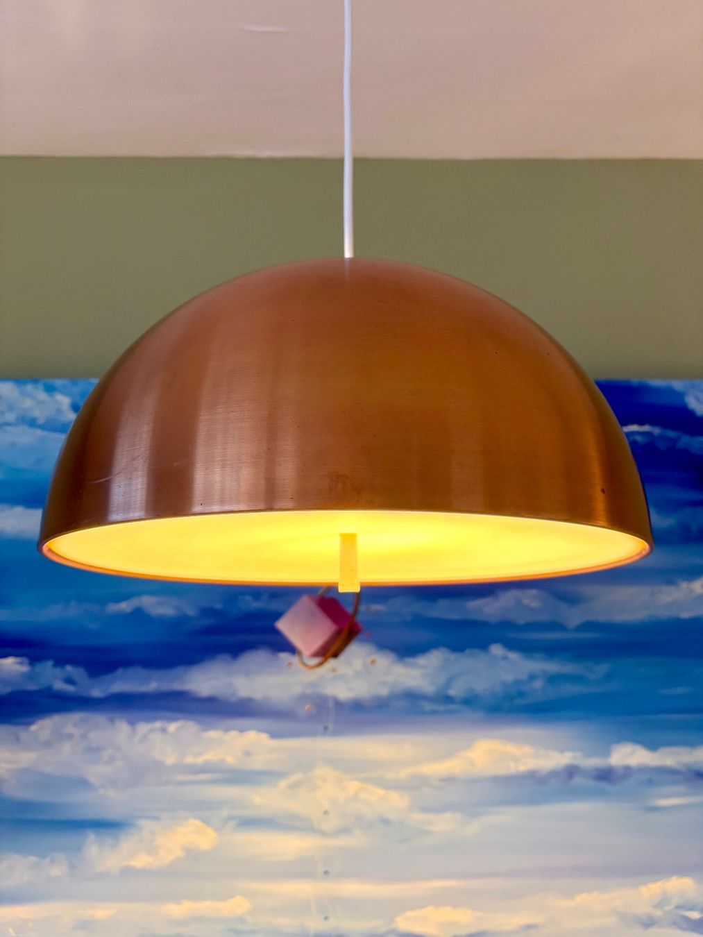 Lampadari & plafoniere: Staff Dome 70er Kupfer Deckenlampe Vintage – Usato da Basel venduto da LampenArt-Basel 1