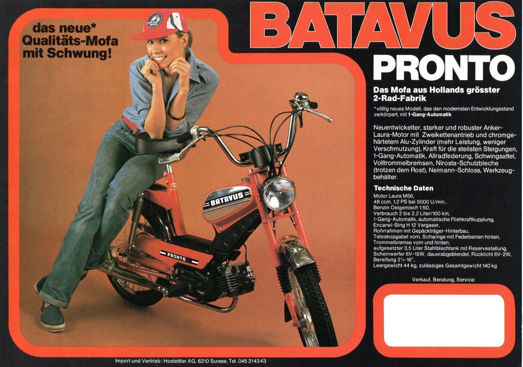 Batavus Mofas: Mofa Batavus Pronto - Originalprospekt – Gebraucht aus Malans GR von Chueche427