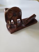 Holzelefant Figur, Elfenbein, Vintage