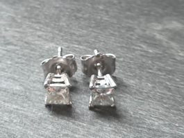 585 Gold Ohrringe Solitär Diamanten 0.78 ct NP 3090