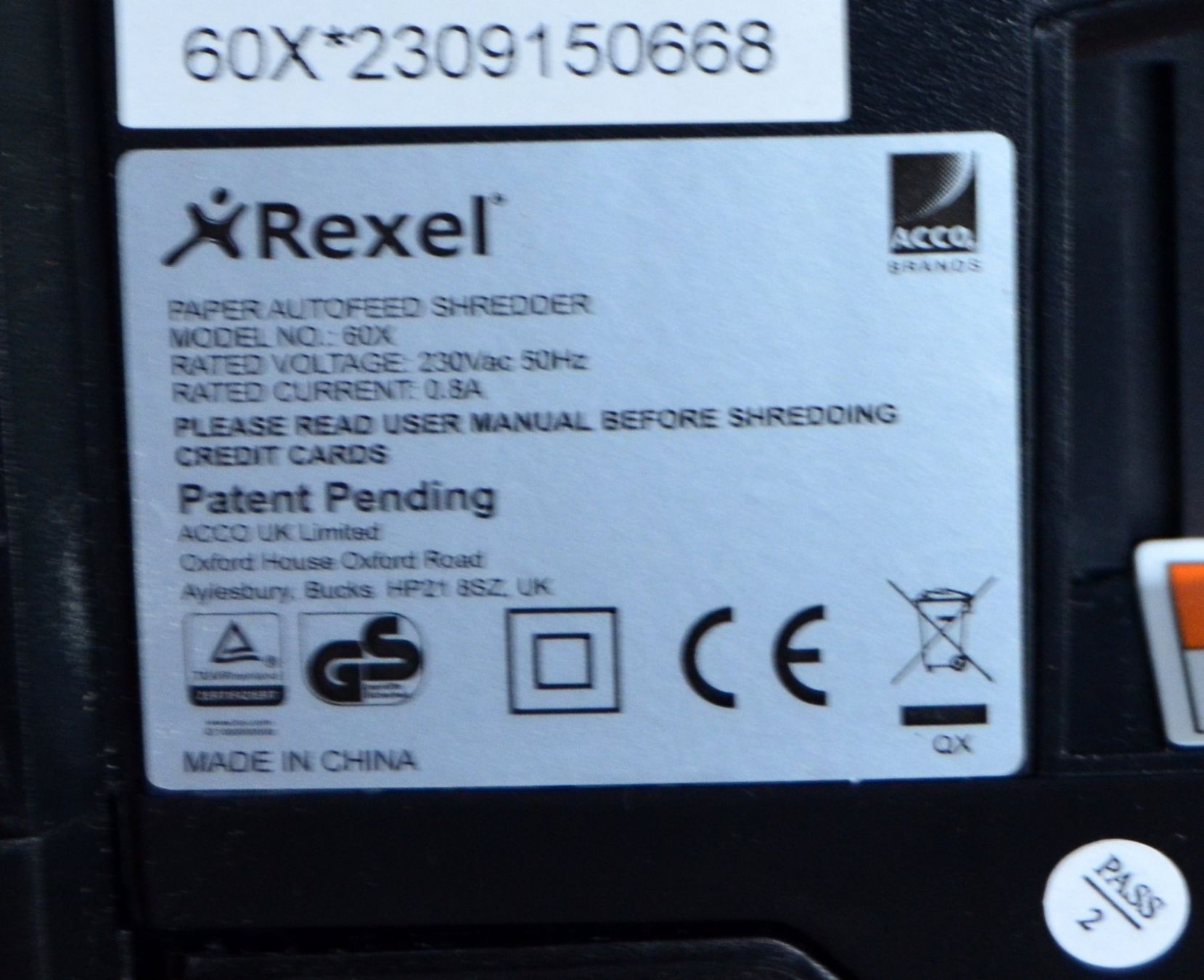 Rexel Aktenvernichter: Rexel 60x Aktenvernichter / déchiqueteuse – Gebraucht aus Collonges von arashee 3