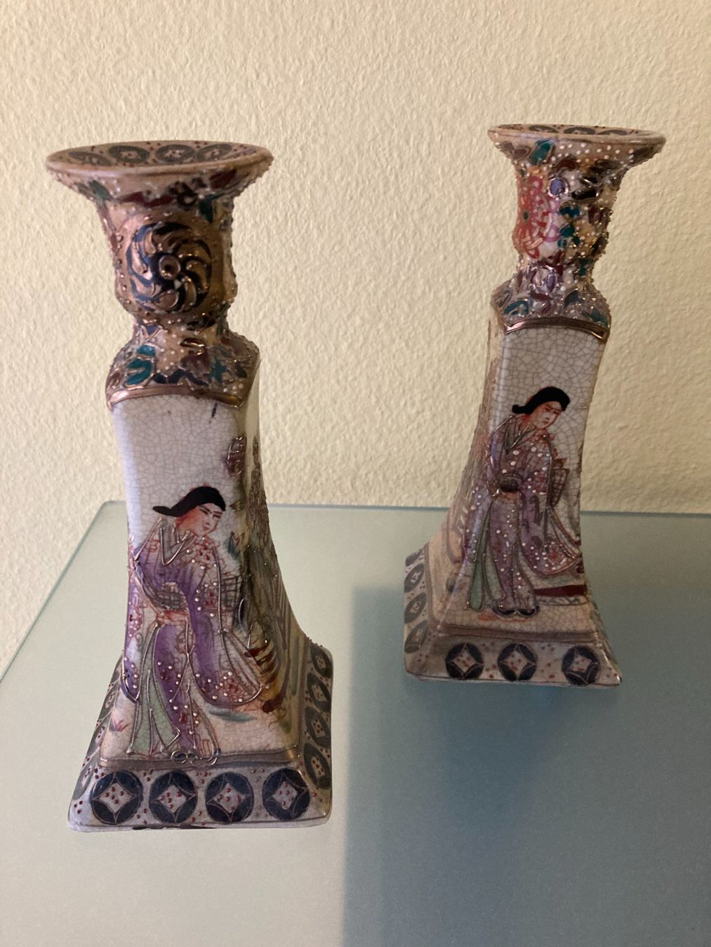 Portacandele: 2 Asiatische Kerzenständer – Usato da Obfelden venduto da miau68