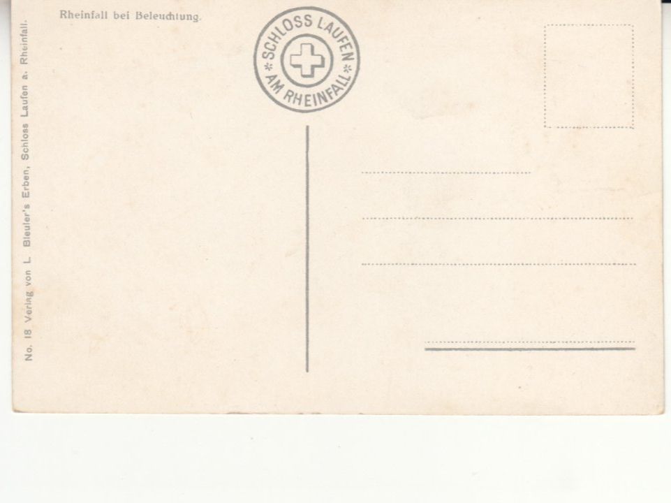 Ansichtskarten: Rheinfall coloriert, ca. 1925 – Gebraucht aus Bürglen TG von StampGraf 1