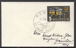 50 Jahr Automobilpost  SSt.  BERN  3.5.56