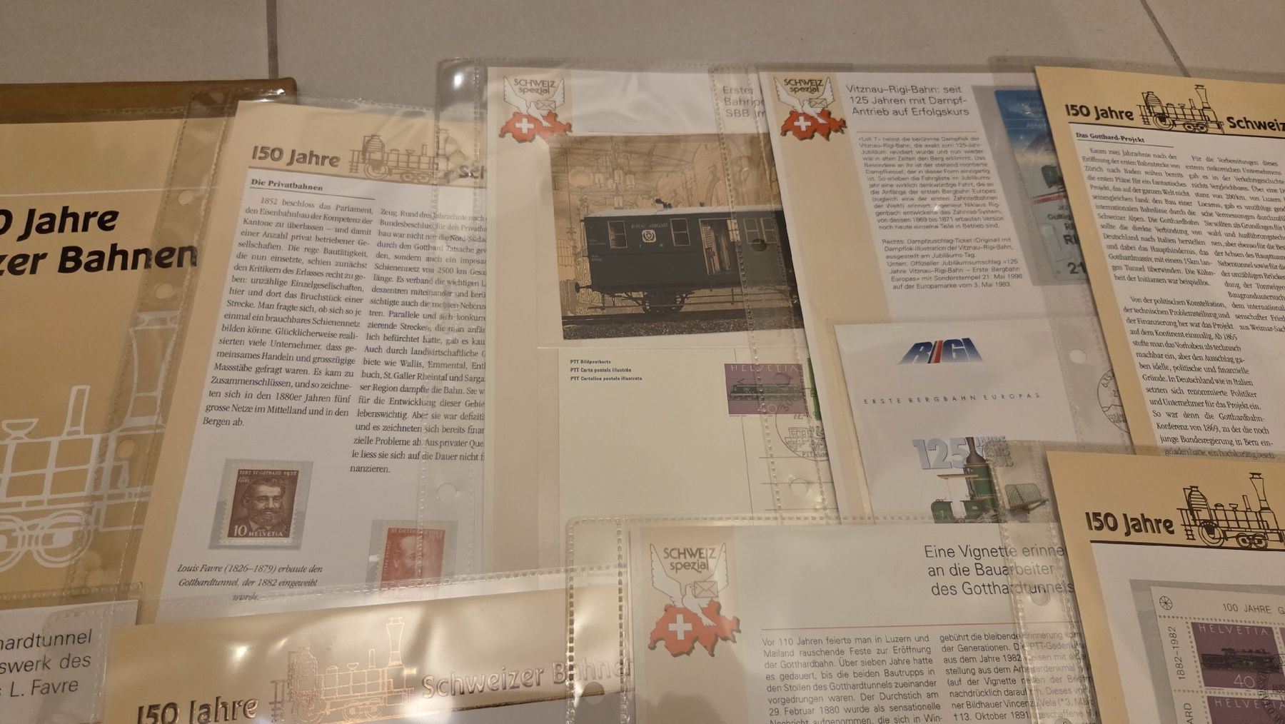 Alle Briefmarken: Album 150 Jahre Schweizer Bahnen – Gebraucht aus Arni AG von Moth68 1
