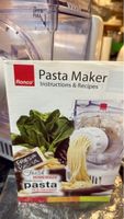 Ronco Pasta Maker Instructions & Recipes Box