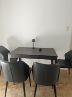 4er Set Esszimmerstühle, Kunstleder grau, modern, top