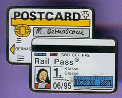 PTT   POSTCARD & Rail Pass