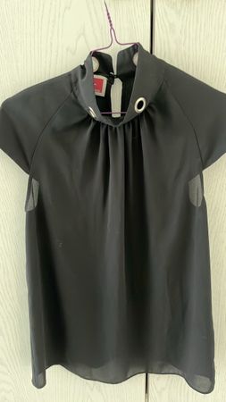 Damen Bluse Marke il Lanificio schwarz Grösse S leichter Sto