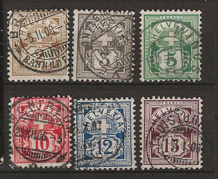 Tutti i francobolli: CH080 - Type chiffre 80-85  1906 obl. – Usato da Trélex venduto da Phil_Albert