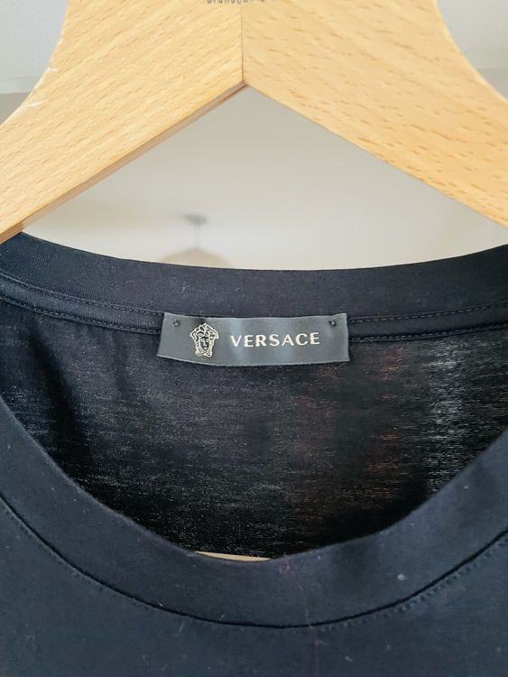 Versace T-shirt: Versace T-Shirt schwarz Gr. L Strass Medusa Herren Top – Usato da Basel venduto da Mb2 2