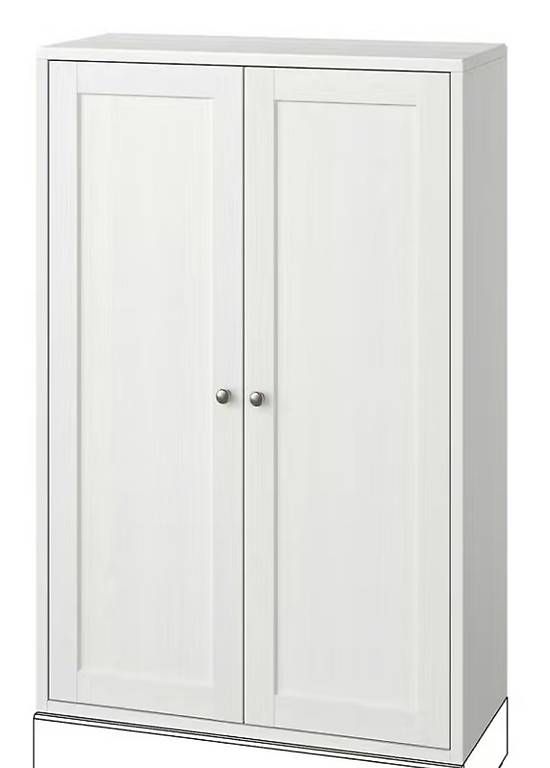 Armadi: White Wall Cabinet with Double Doors – Usato da Genève venduto da Noemie.wrmsi 1