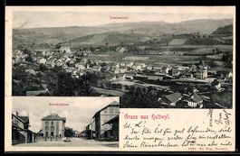 AK Huttwyl, Totalansicht, Bahnhofplatz