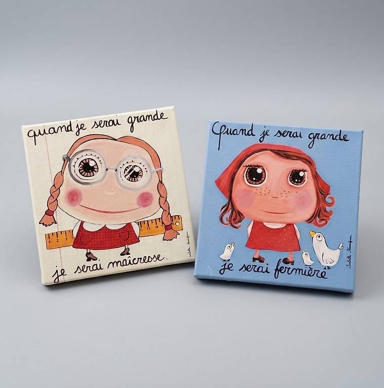 Dipinti: Tableaux "Quand je serai grande" – Usato da Genève venduto da GD_Shop_Geneva