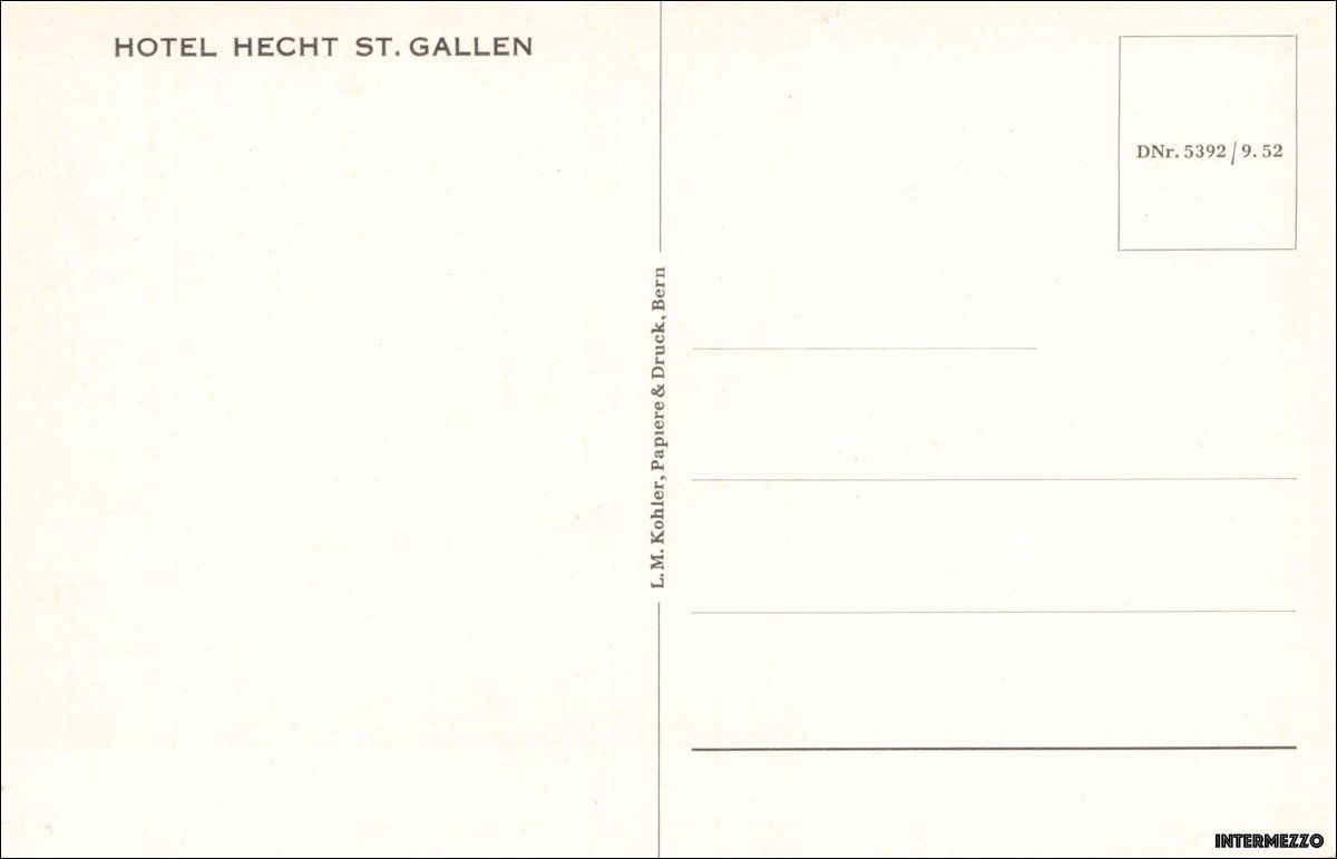 Cartoline postali: St. Gallen // Hotel Hecht OIdtimer // Sommer – Usato da Basel venduto da intermezzo12 1