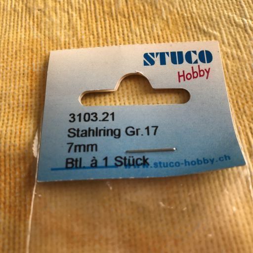 Kit bricolage: STAHLRING GR. 17 / 7MM 1STÜCK – Nuovo e nell'imballaggio originale da Ostermundigen venduto da wini63 1