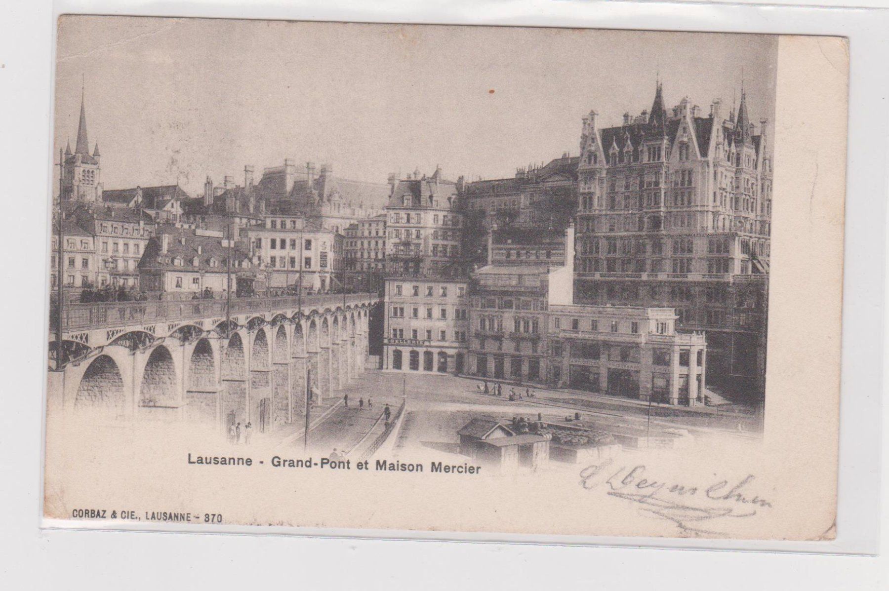 Cartoline postali: CP Lausanne - Grand Pont 1904 – Usato da Pailly venduto da jme99