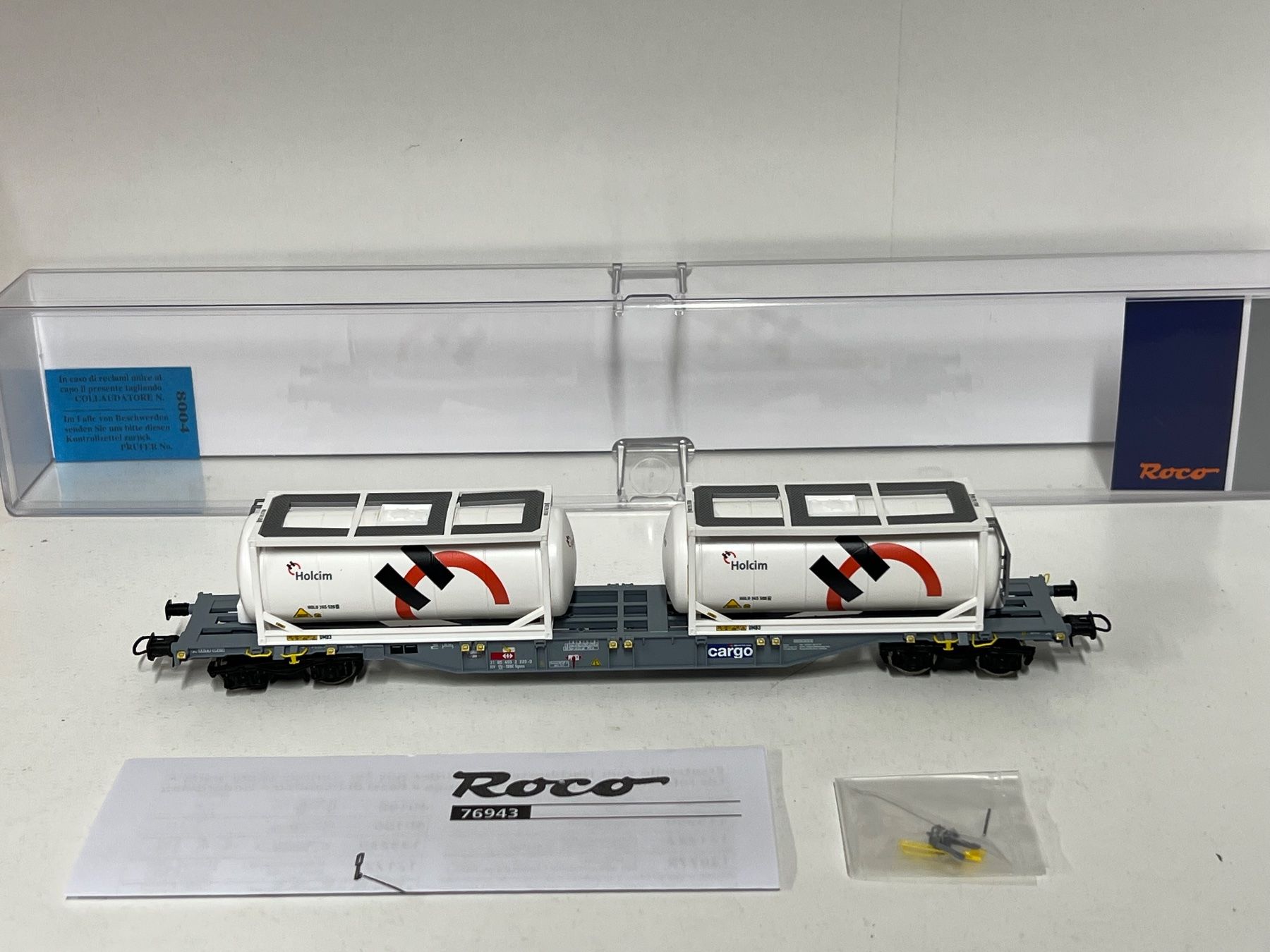 Roco Modellini di ferrovie: Roco 76943 HOLCIM Cargo  SBB H0 DC – Usato da Geroldswil venduto da TopTrain54