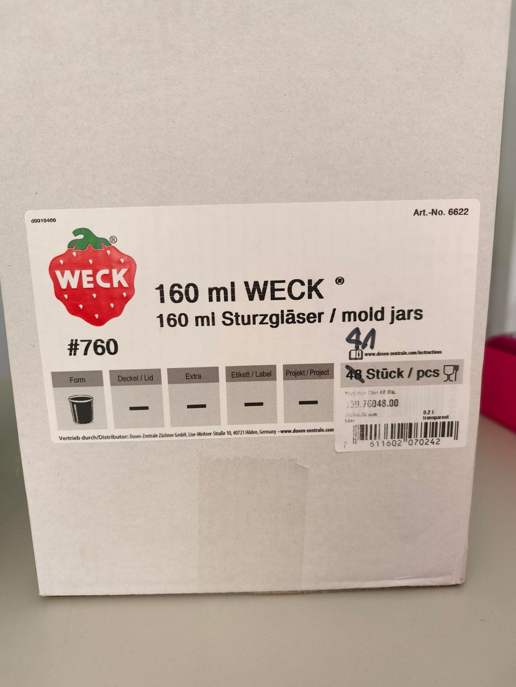 Bicchieri: WECK Sturzgläser 160 ml – Nuovo (secondo la descrizione) da Erlinsbach SO venduto da Rigaflex 1