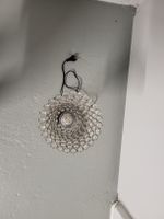 Lampe mit Kristallbehang silberfarbig Stehlampe Tischlampe 