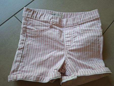 H&M Kurz hose Streifen Rosa Weiss Grösse 116