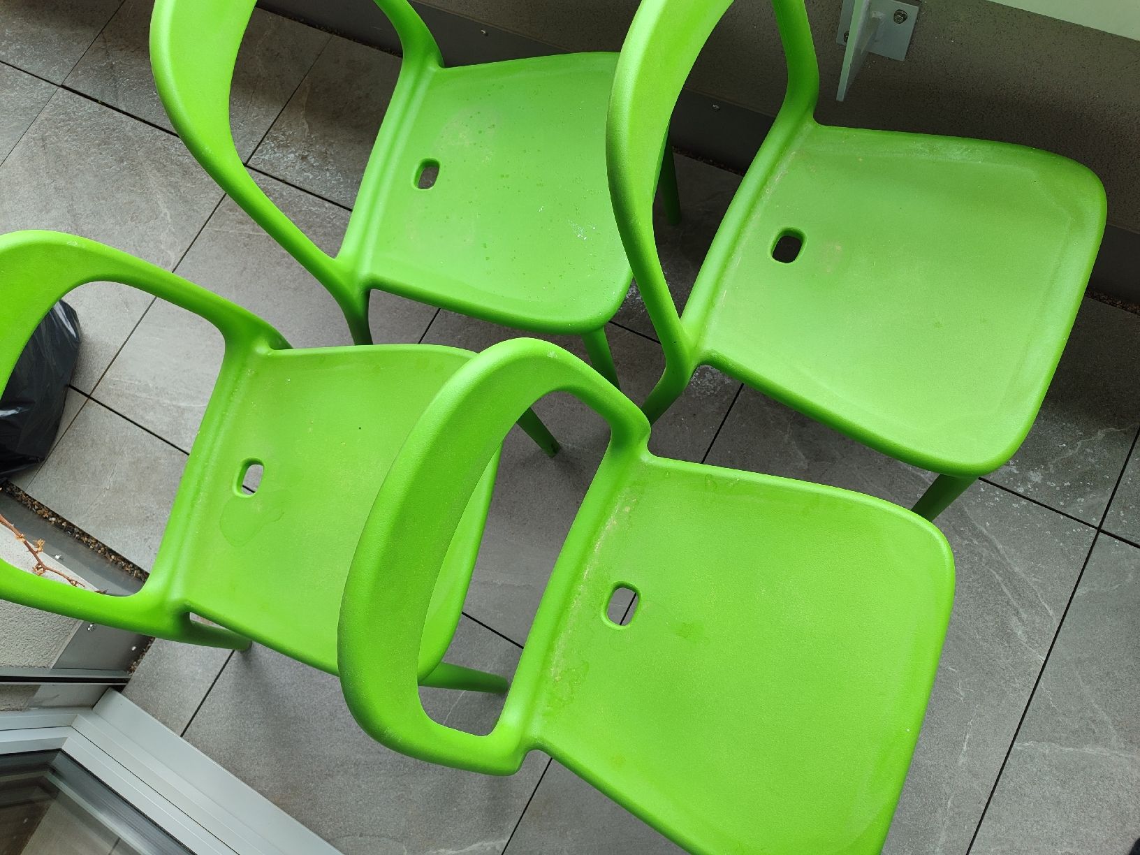 Ikea Sedie: 4x Stuhl Grün, stapelbar – Usato da Bettwiesen venduto da tuemian 4