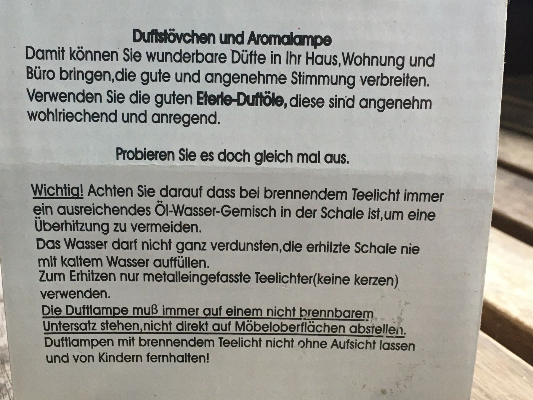 Diffusori di oli essenziali: Aromalampe / Duftstövchen – Nuovo e nell'imballaggio originale da Bauma venduto da Budgerigar 5