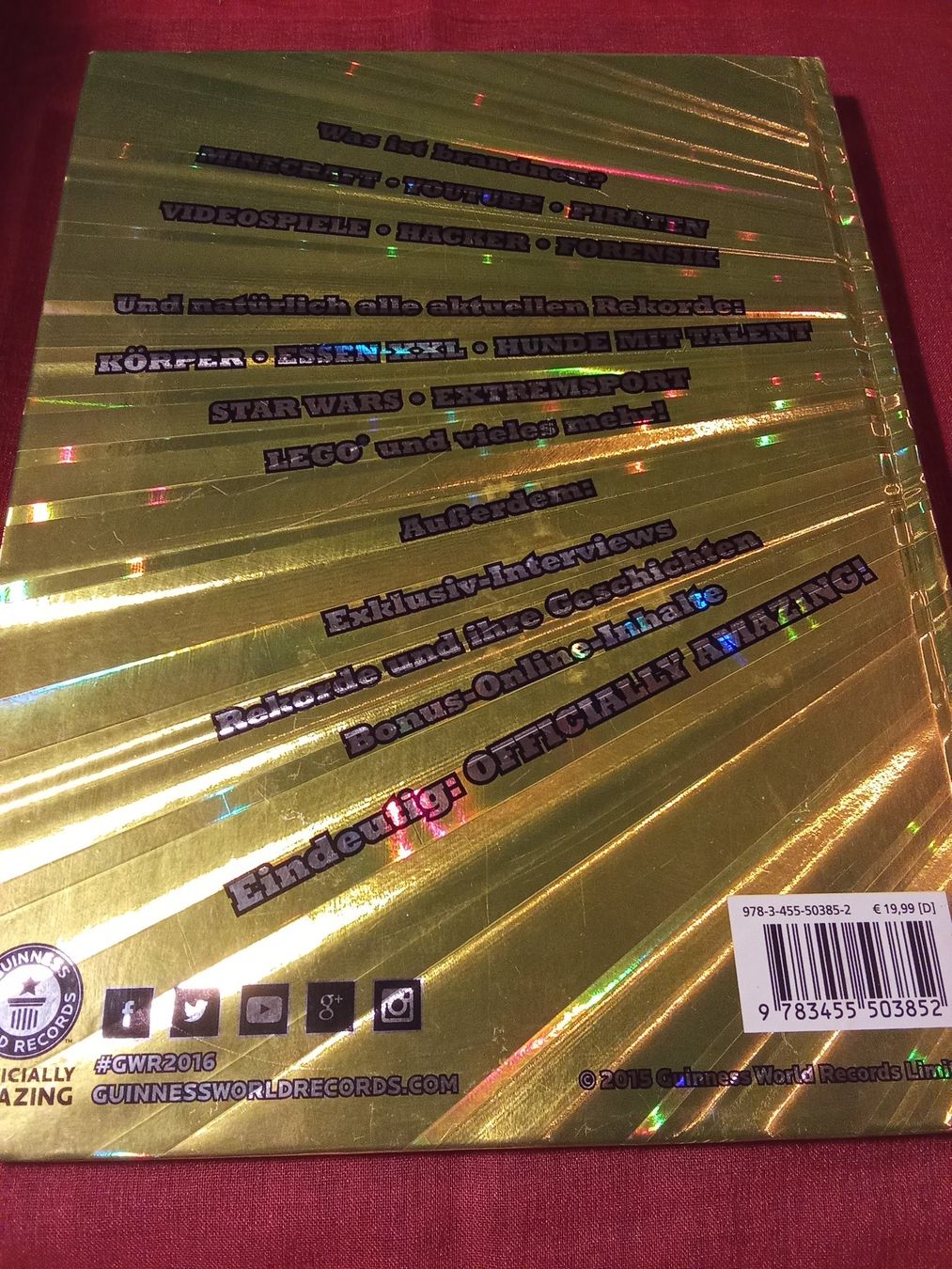 Bücher: Guinness World Records 2016 – Gebraucht aus Remetschwil von Privatflohmi 1