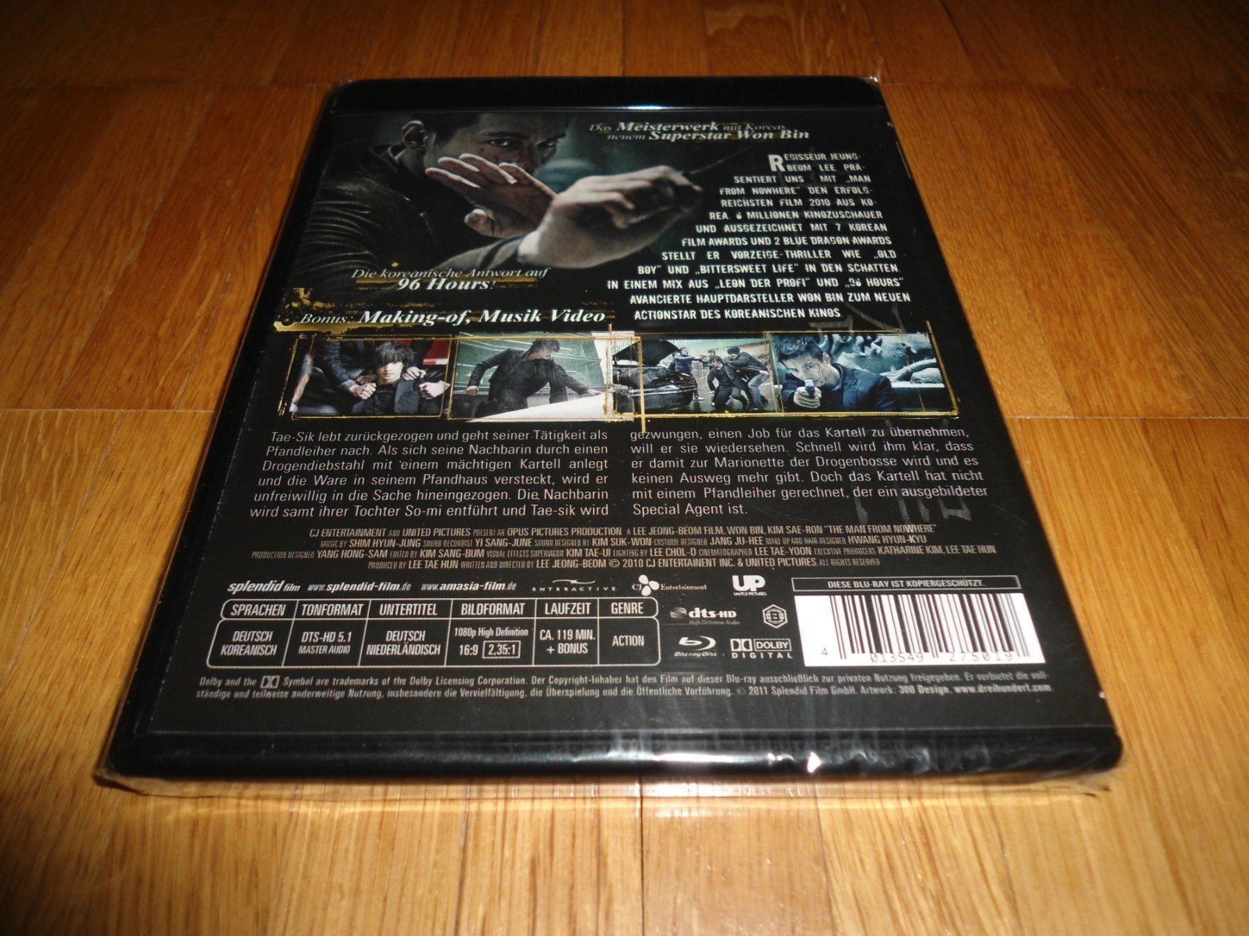 Alle DVDs: The Man from Nowhere - BLU-RAY - UNCUT – Neu und originalverpackt aus Basel von havsok 1