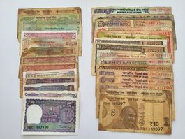 Banknoten aus Indien