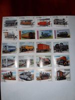 20 timbres train de cuba et nicaragua