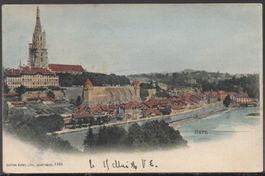 Bern Partie an der Aare  + Münster  1904