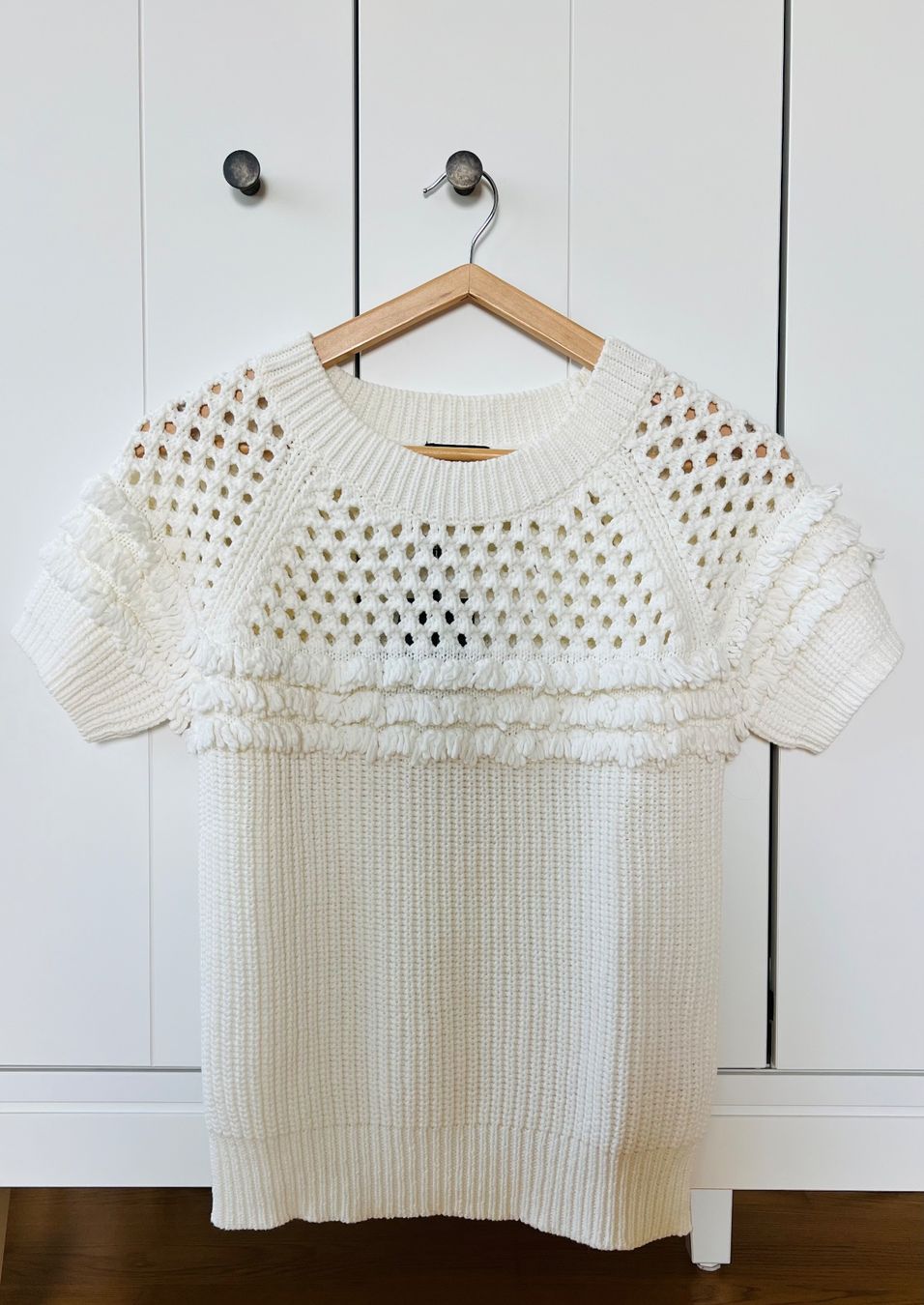 Massimo Dutti Top: Massimo Dutti, XS, Strickpullover, top, weiss, neu – Nuovo e nell'imballaggio originale da Burgdorf venduto da rulan 1
