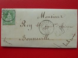 SITZENDE-BRIEF 1864: Nr.34, tadellos von LAUSANNE, KAT:150.-