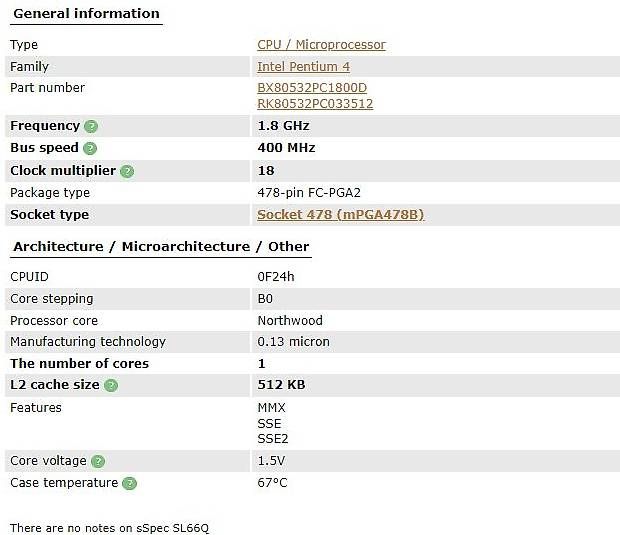 Intel Mainboards: Intel Pentium 4 SL66Q Processor Prozessor CPU Socket 478 – Gebraucht aus Illnau von Spartan226 2