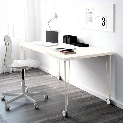 Ikea Scrivanie: IKEA LINNMON Schreibtisch mit KRILLE Rollbeinen – Usato da Aathal-Seegräben venduto da humanik_AG