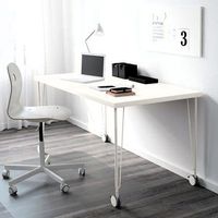 IKEA LINNMON Schreibtisch mit KRILLE Rollbeinen